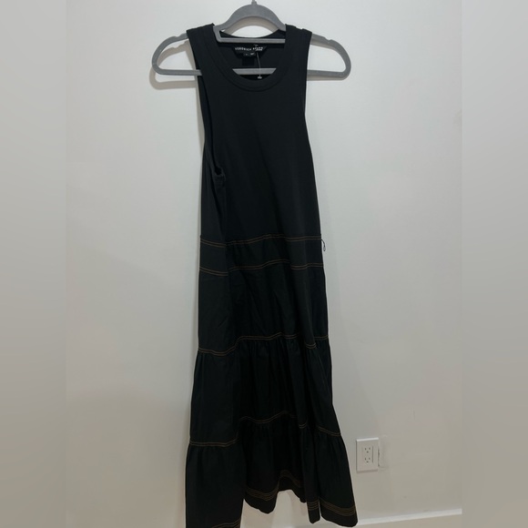Veronica beard austyn belted dress pima cotton (belt not included) excellent - Picture 4 of 9